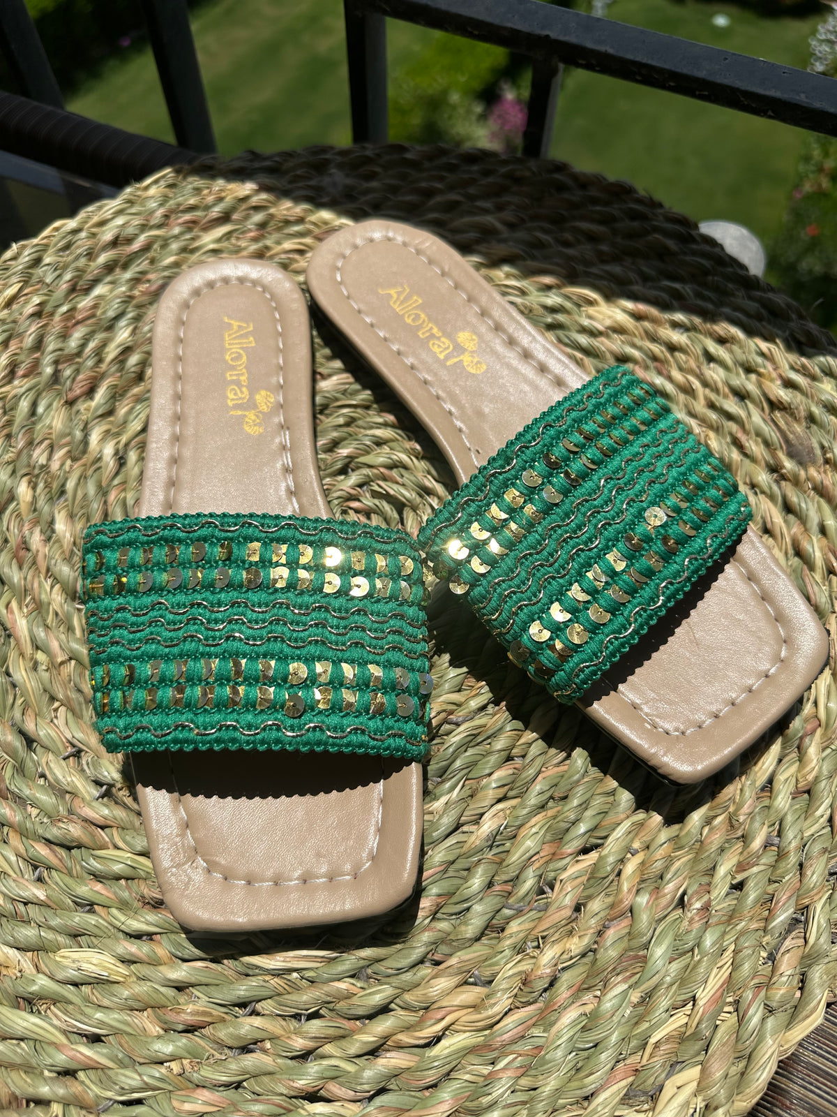 Green Golden slippers