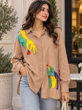 Printed long chemise