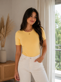 Double layer basic top . Butter yellow ✨
