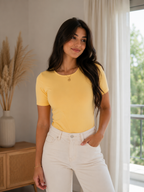 Pack of 3 basic tops Double layered. Pink + butter yellow + burgundy.