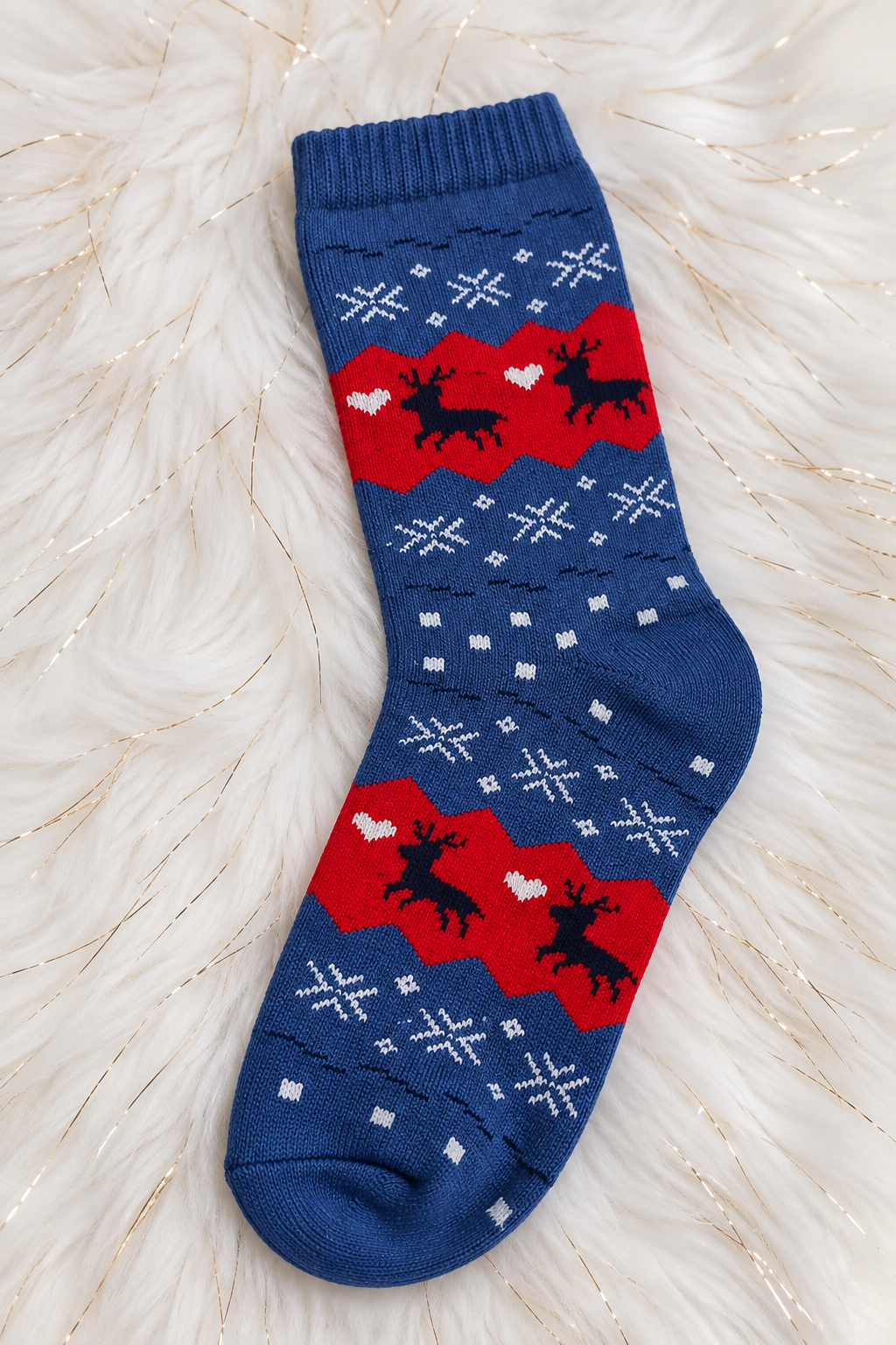 Navy blue Christmas socks