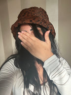 Fur Bucket hat 🥰 leopard Design✨