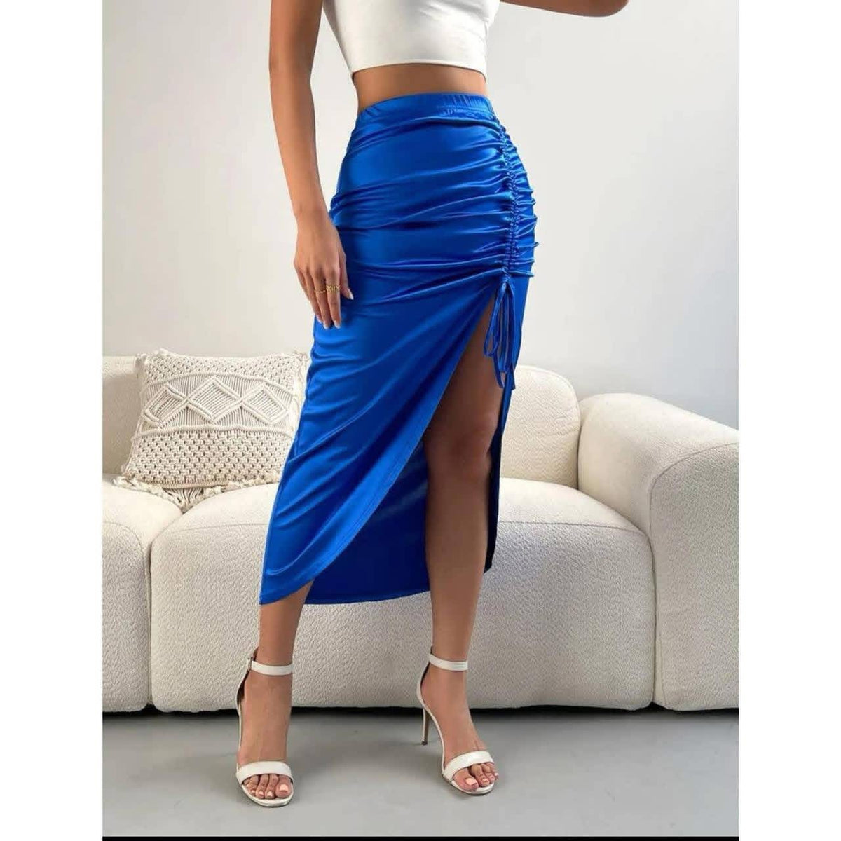 Shein royal blue Skirt . For curvy ladies
