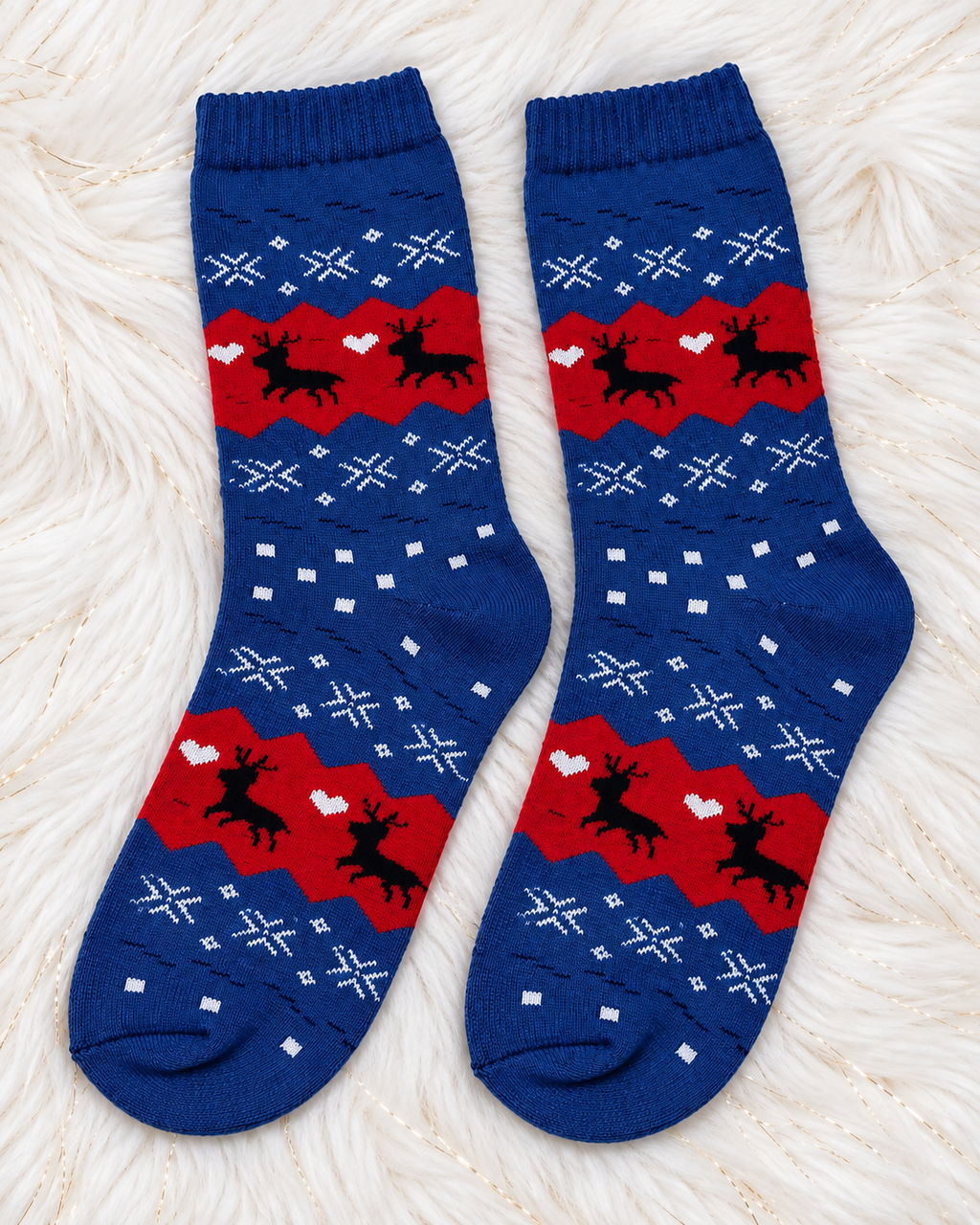 Navy blue Christmas socks