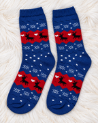 Navy blue Christmas socks