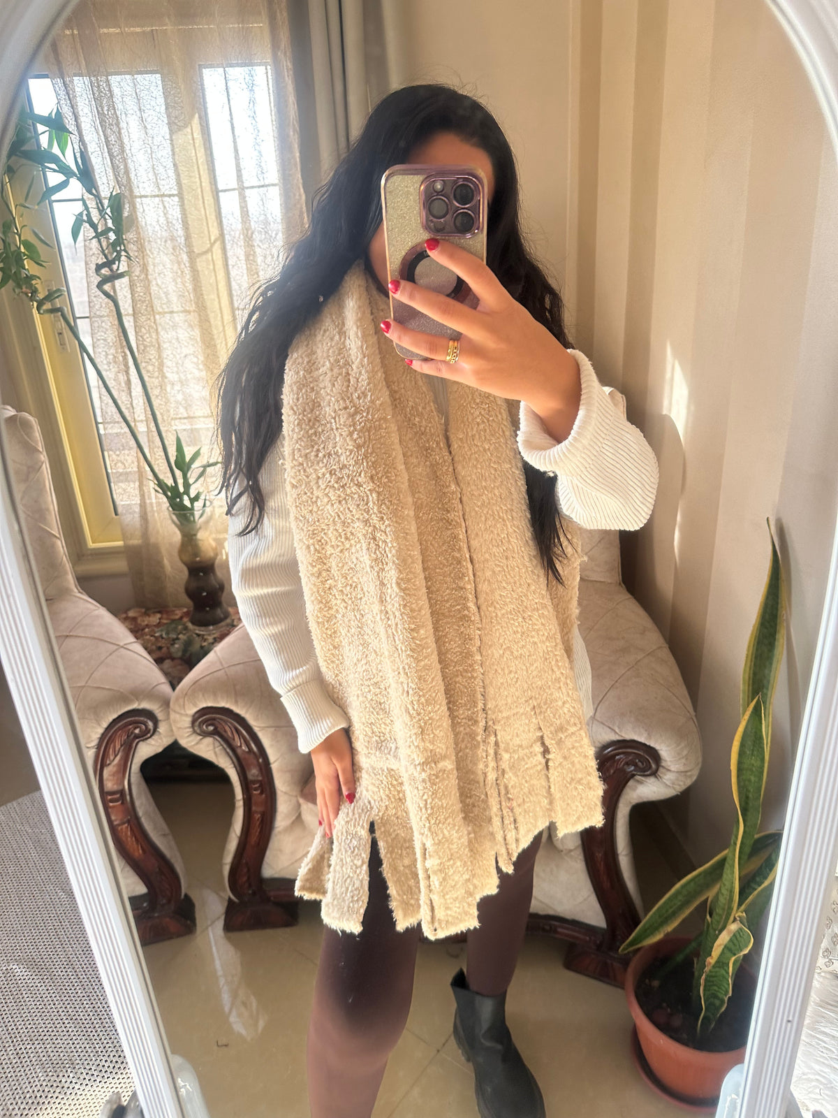 Fur scarf 🧣 or shawl ✅