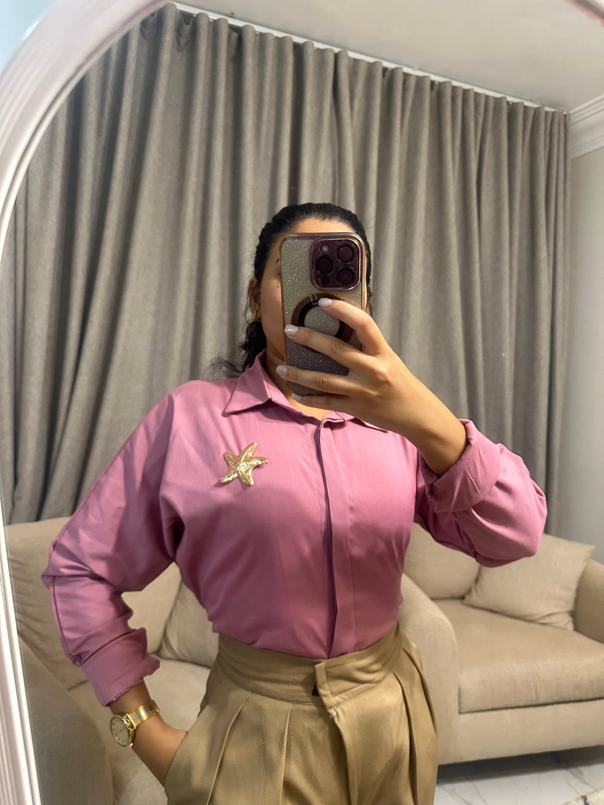 Now you can Style your cropped chemise the way u want ✅ kashmeer nude pink chemise