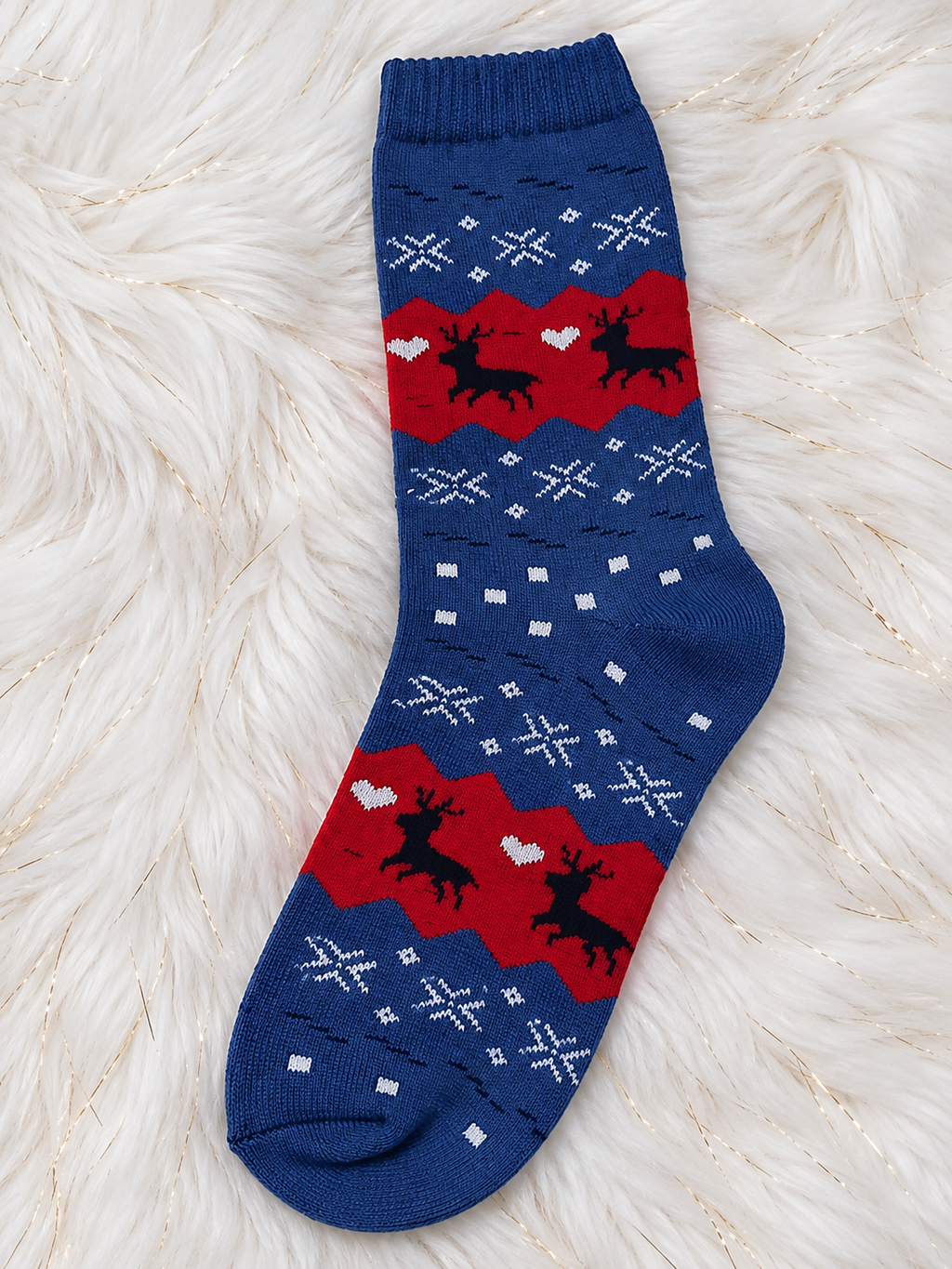 Navy blue Christmas socks