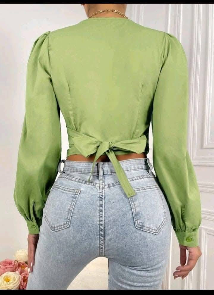 Shein cropped blouse chemise