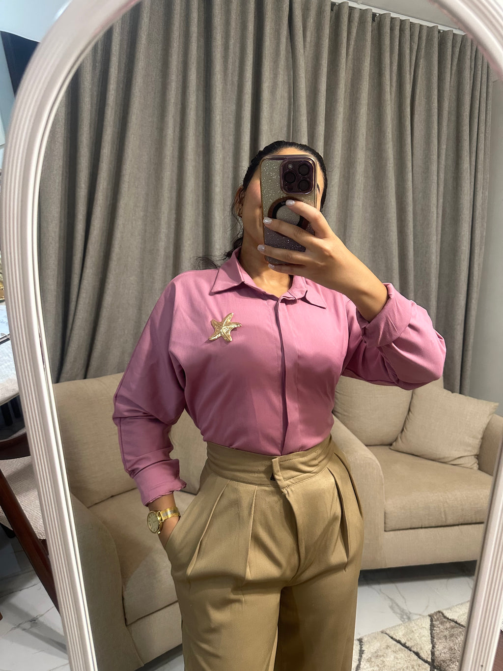 Now you can Style your cropped chemise the way u want ✅ kashmeer nude pink chemise