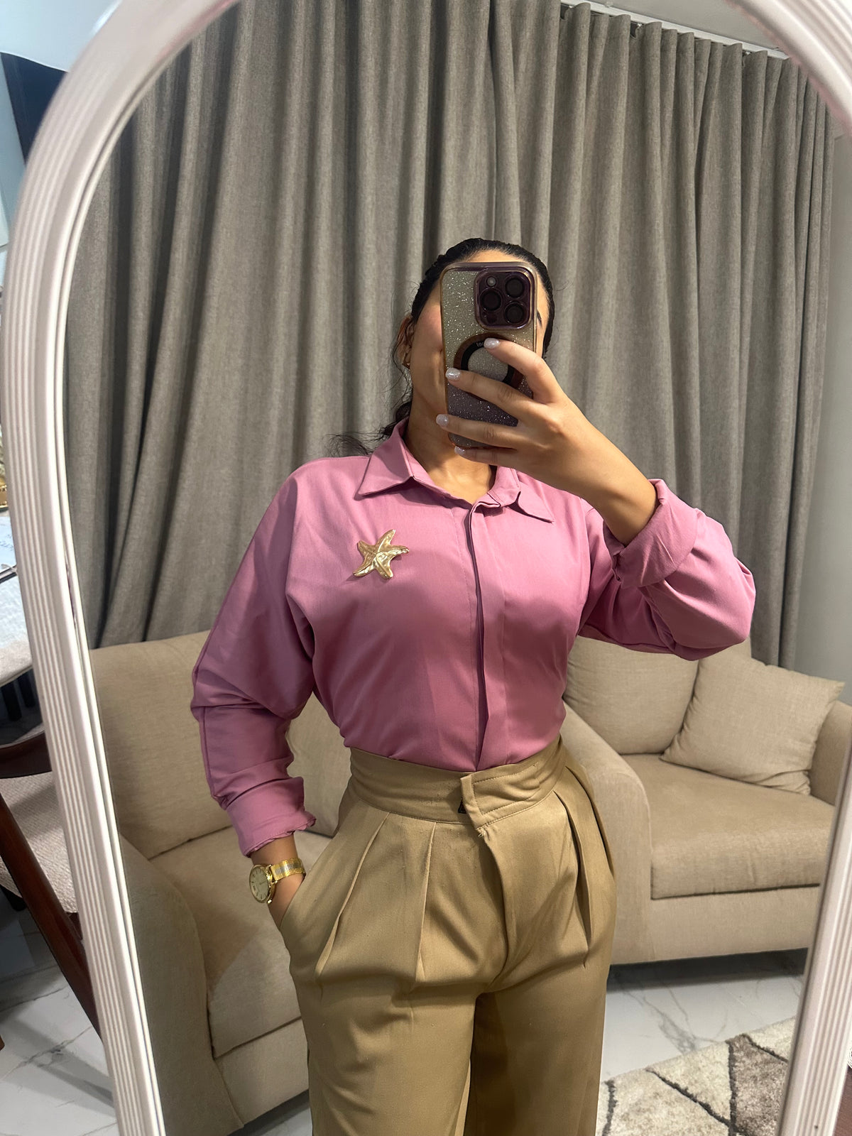 Now you can Style your cropped chemise the way u want ✅ kashmeer nude pink chemise